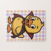 Schattigee cartoon Halloween eendenvampier Legpuzzel (Horizontaal)
