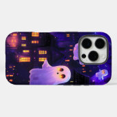 Schattigee Cartoon Halloween Midnight Flying Ghost Case-Mate iPhone Case (Achterkant (horizontaal))