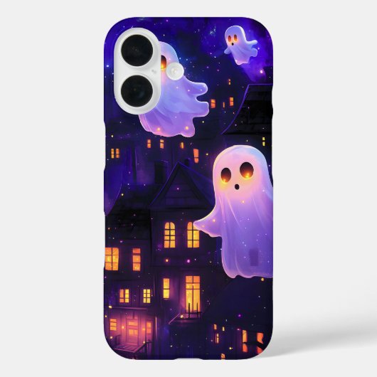Schattigee Cartoon Halloween Midnight Flying Ghost Case-Mate iPhone Case (Achterkant)