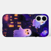 Schattigee Cartoon Halloween Midnight Flying Ghost Case-Mate iPhone Case (Achterkant (horizontaal))