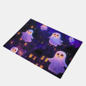 Schattigee Cartoon Halloween Midnight Flying Ghost Deurmat (Schuin)
