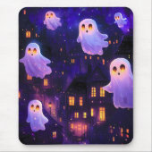 Schattigee Cartoon Halloween Midnight Flying Ghost Muismat (Voorkant)