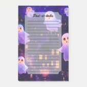 Schattigee Cartoon Halloween Midnight Flying Ghost Post-it® Notes (Voorkant)