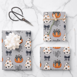 Schattigee Cartoon Halloween Patroon Inpakpapier Vel