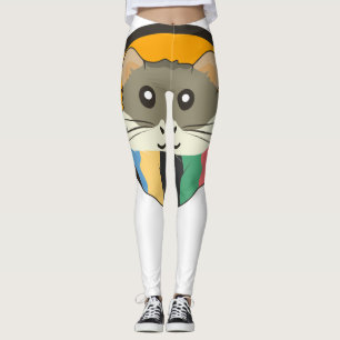 Schattigee cartoon hamster met een veelkleurige sj leggings
