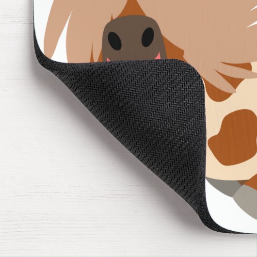 Schattigee Cartoon Happy Pinto Pony mousepad Muismat (Hoek)