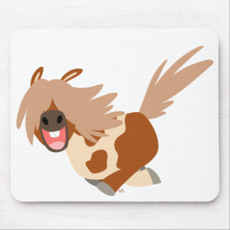 Schattigee Cartoon Happy Pinto Pony mousepad Muismat