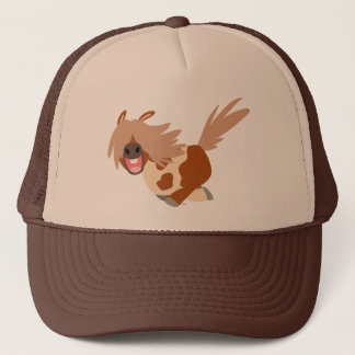 Schattigee Cartoon Happy Pinto Pony Trucker Hoed Pet