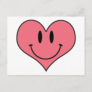Schattigee Cartoon Hart Smilie Save the Date! Aankondigingskaart