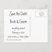 Schattigee Cartoon Hart Smilie Save the Date! Aankondigingskaart (Achterkant)