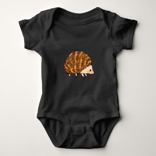 Schattigee Cartoon Hedgehog Illustration Romper (Voorkant)