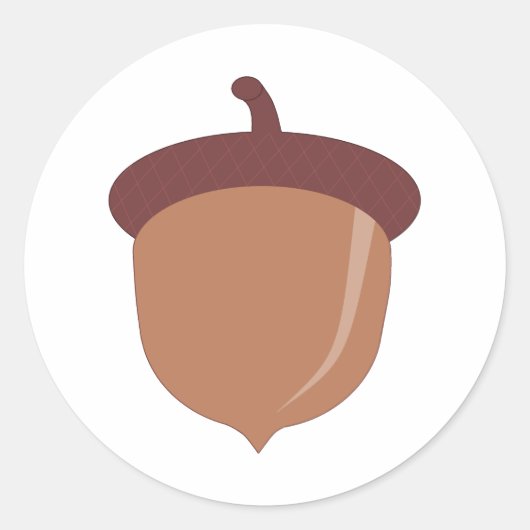 Schattigee Cartoon herfsteikel Ronde Sticker (Voorkant)