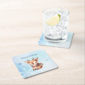 Schattigee Cartoon herten in de sneeuw Kartonnen Onderzetters (Insitu)