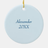 Schattigee Cartoon herten in de sneeuw Keramisch Ornament (Achterkant)