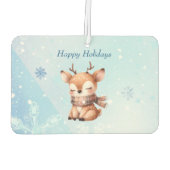 Schattigee Cartoon herten in de sneeuw Luchtverfrisser (Achterkant)