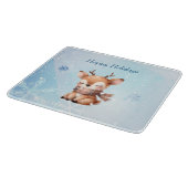 Schattigee Cartoon herten in de sneeuw Snijplank (Hoek)