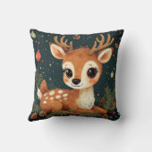 Schattigee Cartoon herten in feestelijke krans Kussen (Achterkant)