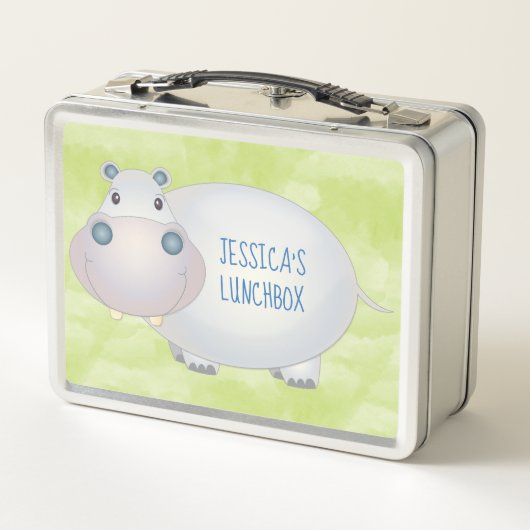 Schattigee Cartoon Hippo Hippopotamus gepersonalis (Achterkant)