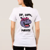 Schattigee Cartoon Hippo met zonnebril Tri-Blend Shirt (Achterkant)