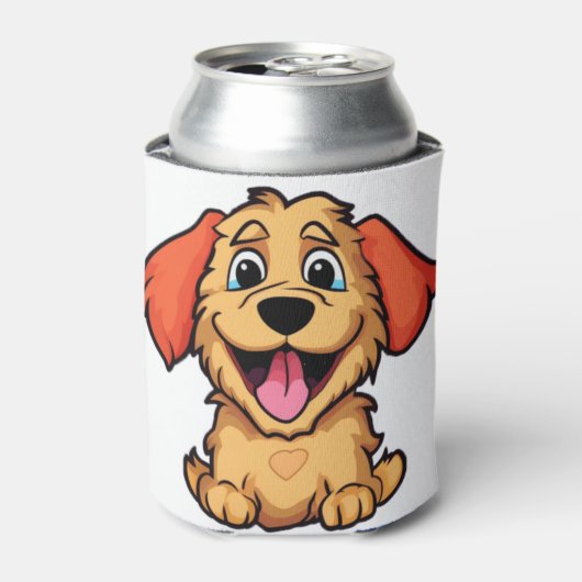 Schattigee cartoon hond 3 blikjeskoeler (Blikje Voorkant)