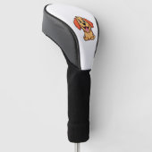 Schattigee cartoon hond 3 golfheadcover (Schuin)