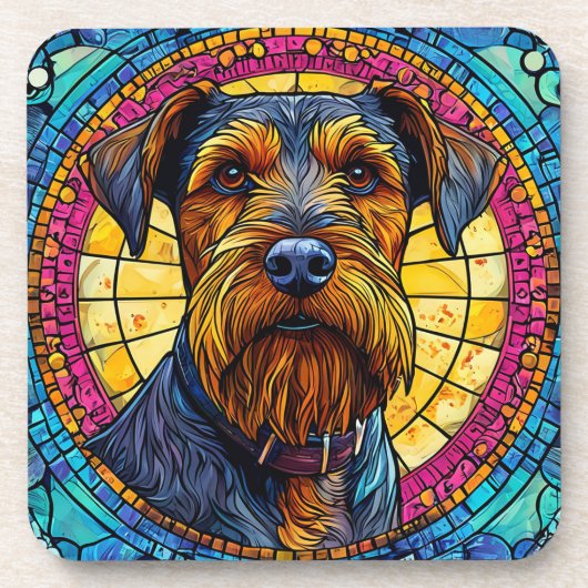 Schattigee cartoon Hond Bier Onderzetter (Voorkant)