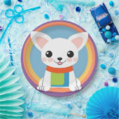 Schattigee cartoon hond illustratie papieren bordje (Feest)