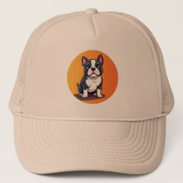 Schattigee cartoon hond illustratie trucker pet