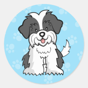 Schattigee cartoon hond shih tzu Sticker