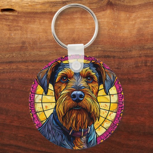 Schattigee cartoon Hond Sleutelhanger (Achterkant)