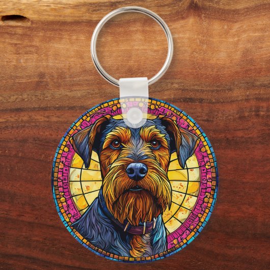 Schattigee cartoon Hond Sleutelhanger (Voorkant)