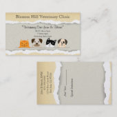 Schattigee Cartoon Huisdieren Dierenarts Visitekaartje (Voorkant / Achterkant)