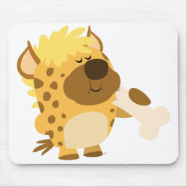 Schattigee Cartoon hyena crush-een bot mousepad Muismat