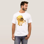 Schattigee Cartoon Hyena Crushing a Bone Kinder T- T-shirt (Voorkant volledig)