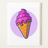 Schattigee Cartoon Ice Cream Cone Planner (Achterkant)