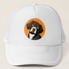 Schattigee Cartoon Illustratie van een Puppy Trucker Pet