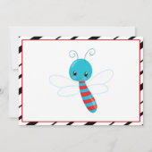 Schattigee Cartoon Insecten Baby shower Kaart (Achterkant)