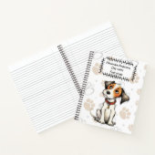 Schattigee Cartoon Jack Russell Puppy Paw Print Notitieboek (Binnen)
