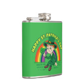 Schattigee cartoon kabouter met klaverblad en rege heupfles (Rechts)