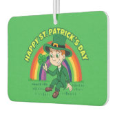 Schattigee cartoon kabouter met klaverblad en rege luchtverfrisser (Links)