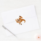 Schattigee Cartoon Kangaroo's Somersault Sticker (Envelop)