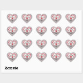 Schattigee Cartoon Kat Liefhebbers Hart Valentijn' Sticker (Vel)