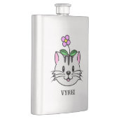 Schattigee Cartoon Kat met een Bloem op Zijn Hoofd Flacon (Rechts)