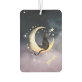 Schattigee Cartoon kat op de maan Luchtverfrisser (Achterkant)