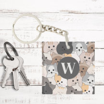 Schattigee Cartoon Katten Monogram