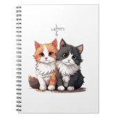 Schattigee Cartoon Katten Spiraal Notitieboek (Voorkant)