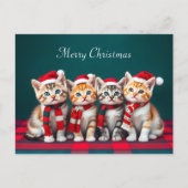 Schattigee Cartoon Kerstkatten Pet LoverAnsichtkaa Briefkaart (Voorkant)
