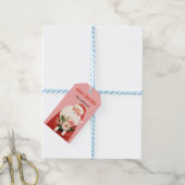 Schattigee Cartoon Kerstman Feestelijke Bloemenker Cadeaulabel (Met Touw)