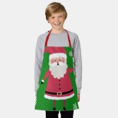 Schattigee Cartoon Kerstman Feestelijke Kerst Schort (Gedragen)