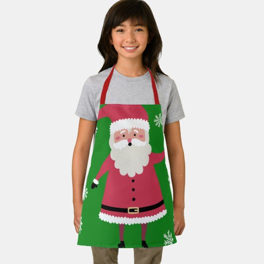 Schattigee Cartoon Kerstman Feestelijke Kerst Schort (Insitu)